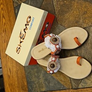 Skemo Comfort Treviso wedge sandals ..  size 10 Like New